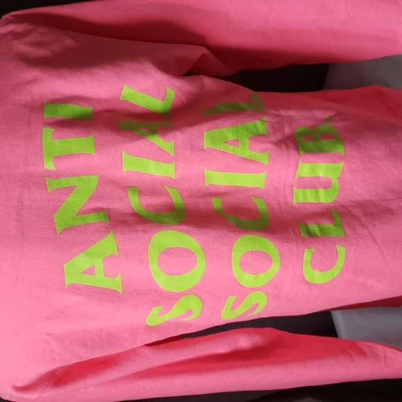 Anti Social Social Club Pink Hate hoodie sweatshirt - Picture 7 of 11